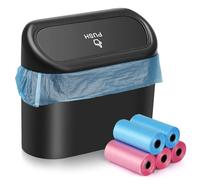 WENINETIES Papelera de Coche para Dodge RAM 1500 2019-2024, Basurero ABS, Contenedor Residuos Impermeable, Pequeño Organizador Portátil Almacenamiento