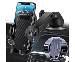 WENINETIES Soporte Movil Coche para Honda Civic Mugen Pilot Type R Type S Accord, 3 en 1 Suporte Teléfono Carro Ventosa Salpicadero Parabrisas Smartphone | 360° Rotación