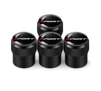 WENINETIES Tapones Válvula Coche de Aluminio para Honda Civic 8 10 Generation, Pack de 4 Tapones Neumático Metal Antipolvo Impermeable Protección,Black-C