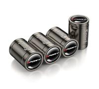 WENINETIES Tapones Válvula Coche de Aluminio para Nissan Qashqai Juke Pulsar Sentra Altima Patrol Micra Rogu, Pack de 4 Tapones Neumático Metal Antipolvo Impermeable Protección,Black-B