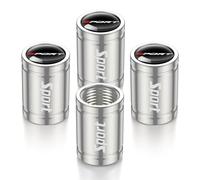 WENINETIES Tapones Válvula Coche de Aluminio para Skoda Octavia Fabia Kamiq Kapoq Kodiaq Rapid Scala Superb, Pack de 4 Tapones Neumático Metal Antipolvo Impermeable Protección,Silver-B