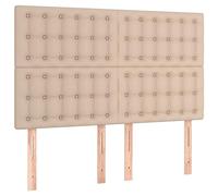 wenjingqi Cabeceros 4 Unidades Cuero sintético Capuchino 72x5x78/88 cm,3116427