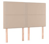 Wenjingqi Cabeceros 4 Unidades Cuero sintético Capuchino 72x5x78/88 cm, Marrón 3116287