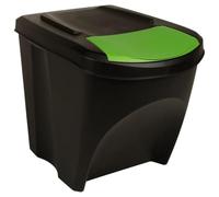 wenjingqi Cubos de basura apilables 3 piezas gris antracita 75 L,316184