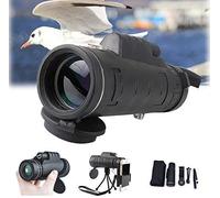 WENKA 40 × 60 impermeable a prueba de niebla HD de alta potencia monocular alcance con soporte para smartphone y trípode ajustable para observación de aves, caza, senderismo, camping, telescopio
