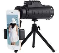 WENKA Adecuado para caza salvaje, camping, viajes, alta potencia con trípode para observación de aves, telescopio portátil con trípode para teléfono móvil, telescopio monocular, doble comodidad