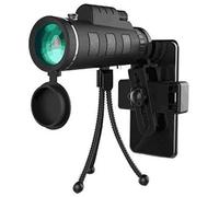 WENKA Telescopio monocular 40×60 telescopio monocular de alta potencia HD teléfono móvil telescopio portátil - para observación de aves, senderismo, caza, camping, vida silvestre, doble comodidad