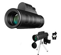 WENKA Telescopio monocular 40X60 HD monocular de alto rendimiento con soporte para smartphone y trípode para observación de aves, camping, senderismo, partido - Doble comodidad