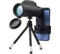 WENKA Telescopio monocular 80 x 100 HD de alta potencia Bak4 prisma impermeable portátil para observación de aves, camping, conciertos, viajes, doble comodidad