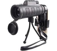 WENKA Telescopio monocular, senderismo, 40 x 60, telescopio monocular de alta potencia HD monocular con soporte para smartphone y trípode para observación de aves, camping, doble comodidad