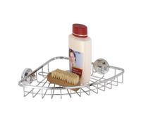 Wenko 17794100 Power-Loc Rinconera Acero INOX Bovino - Fijar sin taladrar, Acero INOX, 26 x 4 x 18 cm, Brillante