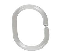 Wenko 19190100 - Anillos para Cortinas de Ducha, 12 Piezas, de Fieltro, 3 x 4.5 cm, Color Blanco