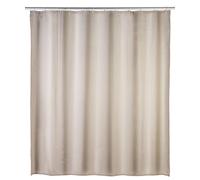 WENKO 20045100 Cortina de ducha Unicolor Beige Antimoho - antibacterial, lavable, Plástico - Poliéster, cm, Beige