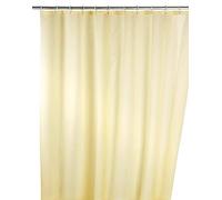WENKO 20046500 Cortina de ducha Unicolor Champagne Antimoho - antibacterial, lavable, Plástico - Poliéster, cm, Beige - Crema