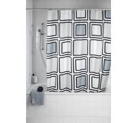 WENKO 20049100 Cortina de ducha Mono Antimoho - antibacterial, lavable, Plástico - Poliéster, cm, Multicolor