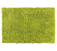 WENKO 22338100 - Alfombrilla de baño (Chenilla Ducha - Felpudo, poliéster, Color Verde, 80 x 50 x 3 cm
