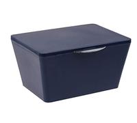 Wenko Caja con Tapa Brasil Azul Oscuro Aufbewahrungskorb, Badkorb mit Deckel Azul - Azul Oscuro