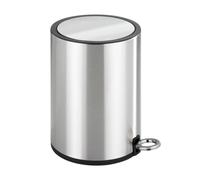 Wenko 22713100 Cubo "Monza de acero inoxidable 3L brillo, acero inoxidable, Plata, 18.5 x 24.5 x 25.5 cm