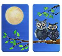 Wenko Cubierta de Cocina Universal Lechuza 2 Unidades Juego de 2 Piezas para Todos los Tipos de cocinas Multicolor