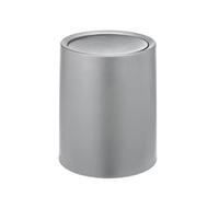WENKO 25219100 Atri-Cubo de Basura con Tapa oscilante (6 L), Color Gris, Plástico
