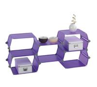 Wenko 2560330100 Honey - Estantería (5 estantes, 120 x 52 x 30,5 cm), Color Morado