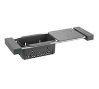Wenko 54774100 Caddy para Fregadero, Gris, 43.5-77.5 x 8 x 14 cm