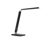 Wenko 9933161500 Générique Lámpara de Escritorio Plegable, Negro/Plata Mate