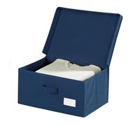 Wenko Air - Caja de almacenaje de Velo Transpirable, de tamaño S, 34 x 19 x 24 cm, Color Azul Oscuro