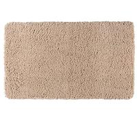 WENKO Alfombra de baño Belize arena 70 x 120 cm - Alfombrilla antideslizante, segura, esponjosa, libre de pelusas, Poliéster, 70 x 120 cm, Beige