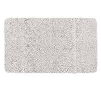 WENKO Alfombra de baño Belize gris claro 70 x 120 cm - Alfombrilla antideslizante, segura, esponjosa, libre de pelusas, Poliéster, 70 x 120 cm, Gris claro