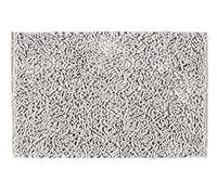 WENKO Alfombra de baño Chenille Gris Claro 50 x 80 cm Alfombrilla para bañera, Alfombrilla para Ducha, Aterciopelada y Antideslizante Gris - Gris Claro