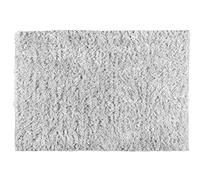 WENKO Alfombra de baño Lanas, sostenible, fabricada con botellas PET recicladas, aspecto de lana de oveja y reverso antideslizante, lavable hasta 40 °C, dimensiones (An. x P): 60 x 90 cm, gris claro