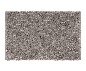 WENKO Alfombra de baño Lanas, sostenible, fabricada con botellas PET recicladas con aspecto de lana de oveja y reverso antideslizante, lavable hasta 40 °C, dimensiones (An. x P): 60 x 90 cm, taupe