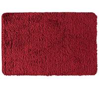 WENKO Alfombra de baño Mélange chili 60 x 90 cm - Alfombrilla antideslizante, segura, esponjosa, libre de pelusas, Poliéster, 60 x 90 cm, Rojo