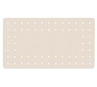 WENKO Alfombra de baño Mirasol beige 69 x 39 cm - alfombra para bañera antideslizante con ventosas, Caucho natural, 39 x 69 cm, Beige
