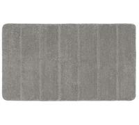 WENKO Alfombra de baño Steps gris claro 70 x 120 cm - Alfombrilla para bañera, antideslizante, calidad extraordinariamente suave y densa, Poliéster, 70 x 120 cm, Gris claro