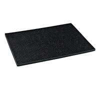 WENKO Alfombrilla escurridora Maxi, escurridor de goma extragrande con textura de burbujas para secar platos y vasos, plástico de calidad para el fregadero, apta para lavavajillas, 40 x 30 cm, negro