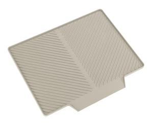 WENKO Alfombrilla escurridora Mod, Nelia escurreplatos utensilios cocina apta para lavavajillas con estructura acanalada plástico 34 x 3 x 40 cm beige