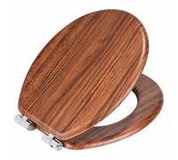 Wenko Asiento De Inodoro Castaño Con Sistema De Caída Lenta Tapa De Inodoro