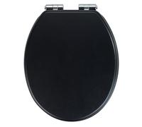 WENKO Asiento de inodoro con termoestable, negro, 0 x 46 x 39 cm