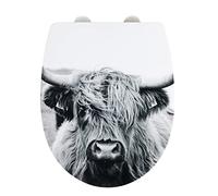 WENKO Asiento de Inodoro, Plástico termoestable, Multicolor, 0 x 46 x 39 cm