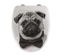 Wenko Asiento De Inodoro Pugy Mops Con Sistema De Caída Suave Tapa De Inodoro