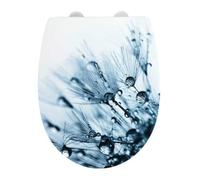 WENKO Asiento de Inodoro «Sereno», Superficie estructurada, Tapa del Inodoro con Dispositivo automático de Descenso, de termoplástico a Prueba de Rotura, 36,5 x 45 cm