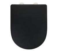 WENKO Asiento de WC Exclusive Nr. 3, asiento para inodoro con cierre suave, apto para Villeroy & Boch O.novo y cerámicas convencionales, tapa de WC de Duroplast antibacteriano, 36,5 x 45 cm, negro