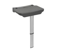 WENKO Asiento mural ducha Secura Premium - asiento de ducha abatible, capacidad de carga de 120 kg, Polipropileno, 37 x 37.5-56.5 x 30.5 cm, Antracita
