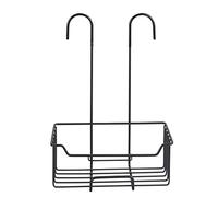 WENKO Asistente de Ducha termostática «Milo», Estante de Ducha para Colgar en la grifería de la Ducha, Bandeja de Ducha de Acero Fino Inoxidable, 25 x 36 x 14 cm, en Negro Mate
