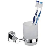 Wenko Assoro Vaso de Dientes, Metal, Plateado, 20.5x8x21 cm