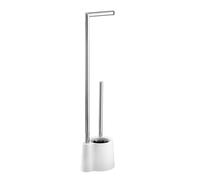 Wenko Avola soporte para papel higiénico con escobilla de wc blanco 22989100