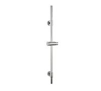 WENKO Barra de ducha Basic, barra para ducha o bañera de acero inoxidable con soporte para ducha de mano y soporte de pared móvil, dimensiones (An./P x Al): Ø 1,9 x 66 cm, cromo