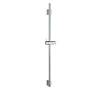 WENKO Barra de ducha Classic 90 cm, barra para ducha con soporte ajustable para cabezal de ducha de acero inoxidable de calidad, con soporte de pared móvil, cromado